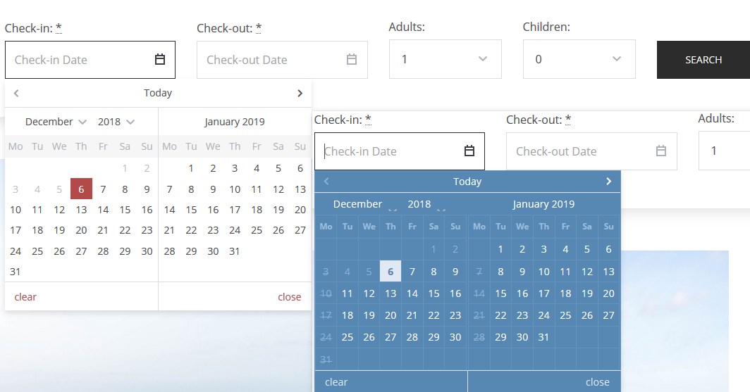 calendars hotel booking wordpress