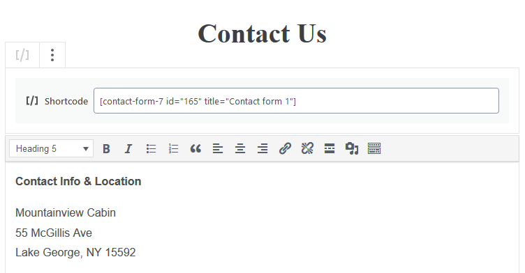 contact form 7 gutenberg