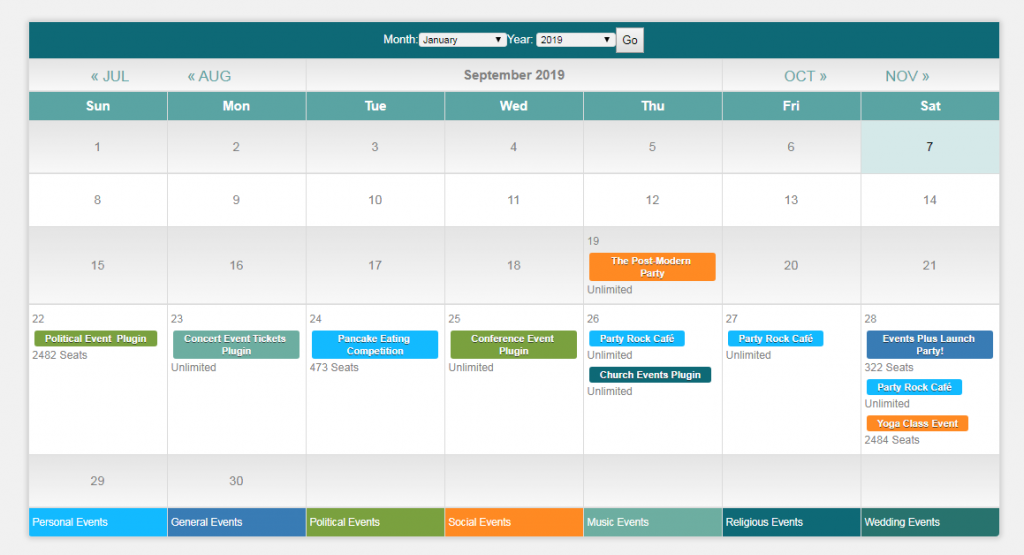 EventPlugs WordPress scheduling calendar