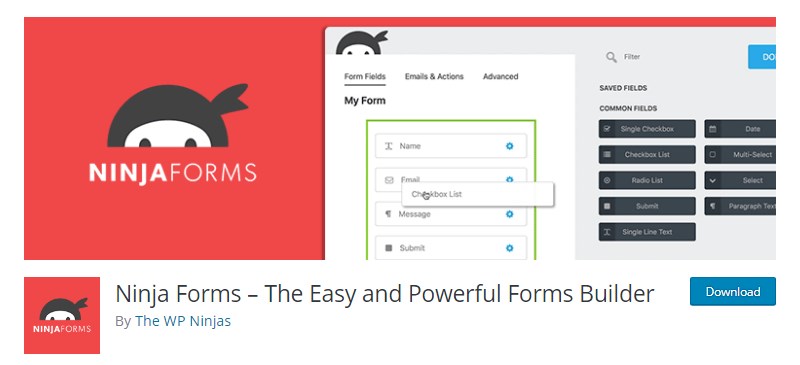 Ninja-Forms-WordPress-plugin- contact -forms