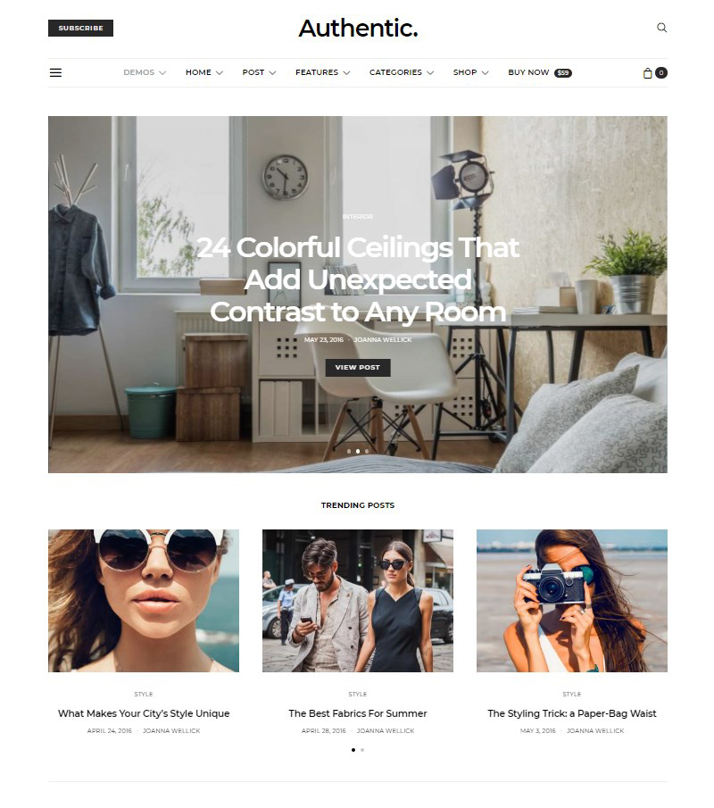 Authentic-WordPress-theme-for-blog