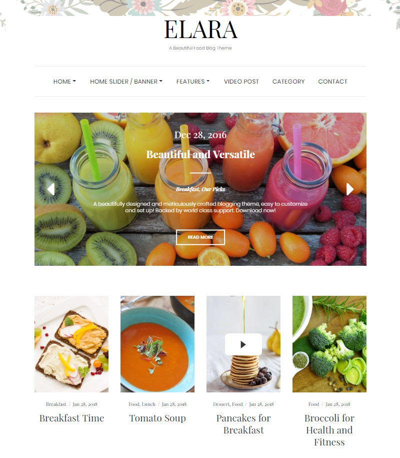 Elara-free-food-blog-theme-WordPress