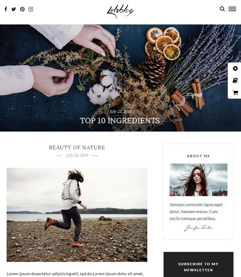 Lets-Blog-blog-template-WordPress