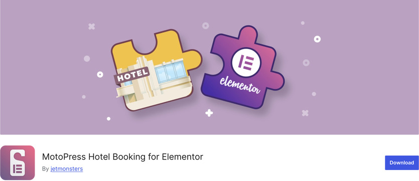 Screenshot of the MotoPress WordPress Hotel Booking Integration for Elementor.