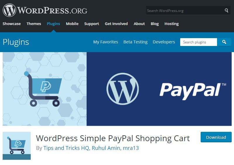 WordPress Simple PayPal Shopping Cart