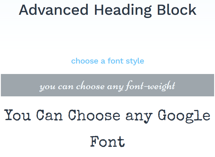 advanced heading block featured