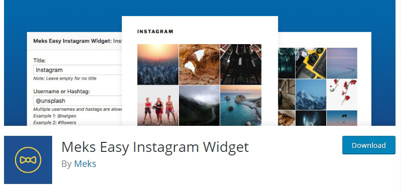 Meks Easy Instagram Widget WordPress plugin