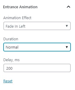 getwid section animation gutenberg blocks