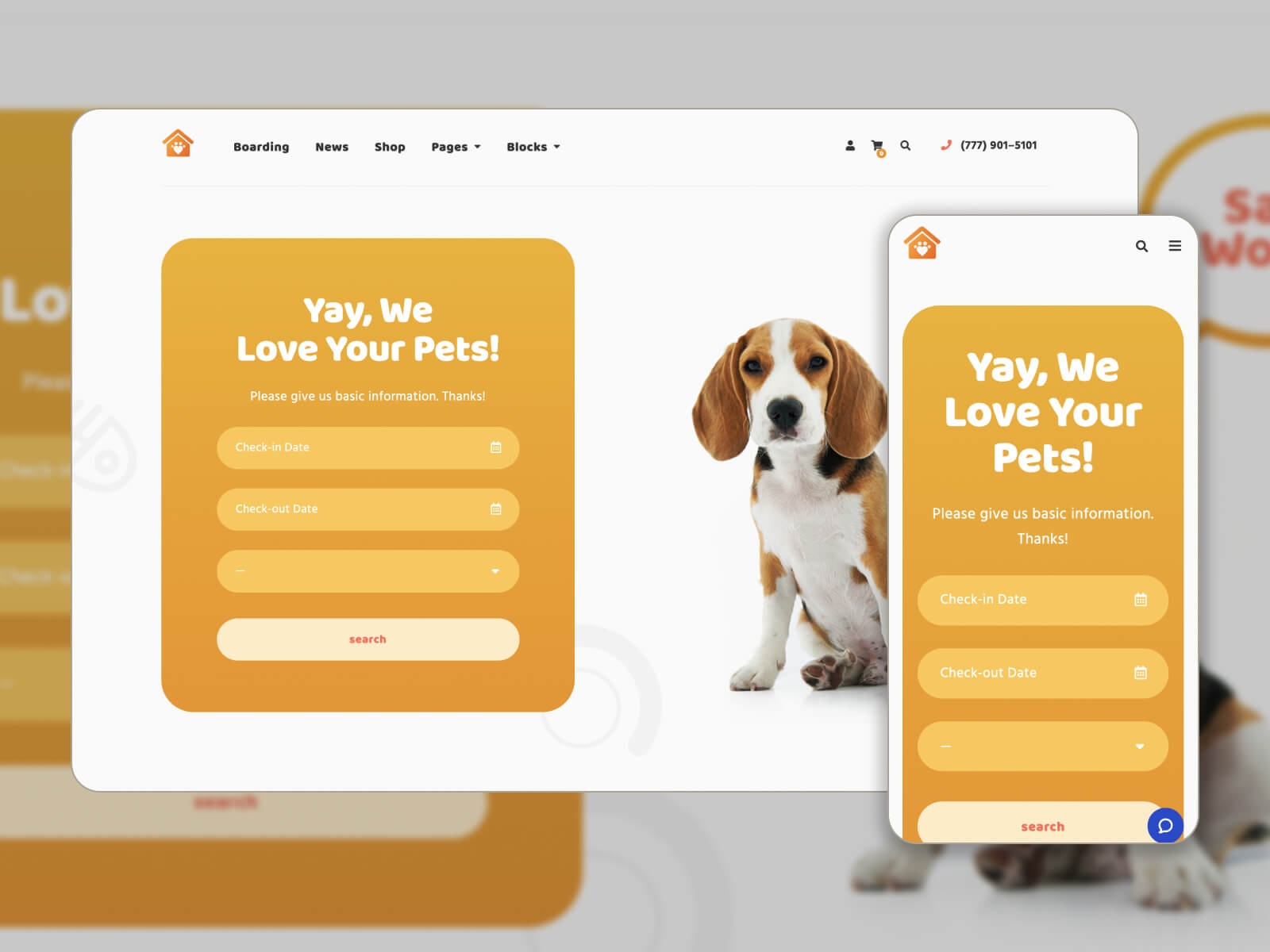 Image of Petotel - eye-catching and cheerful pet-sitting WP theme in silver, sandybrown, darkolivegreen, whitesmoke, and peru color mix