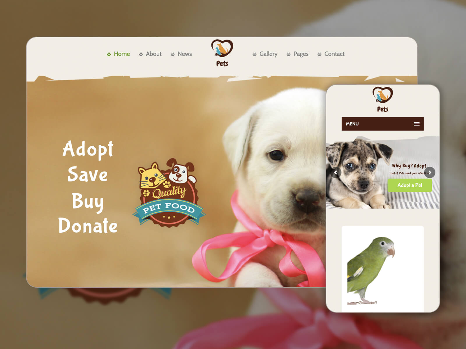 Snapshot of Pet World - seo-optimized and harmonious WordPress theme for pet centers in linen, gray, darkkhaki, dimgray, and saddlebrown color range