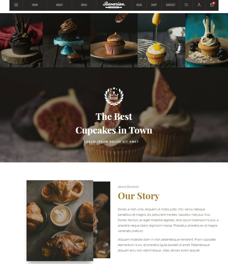 Bavarian WordPress restaurant theme Gutenberg