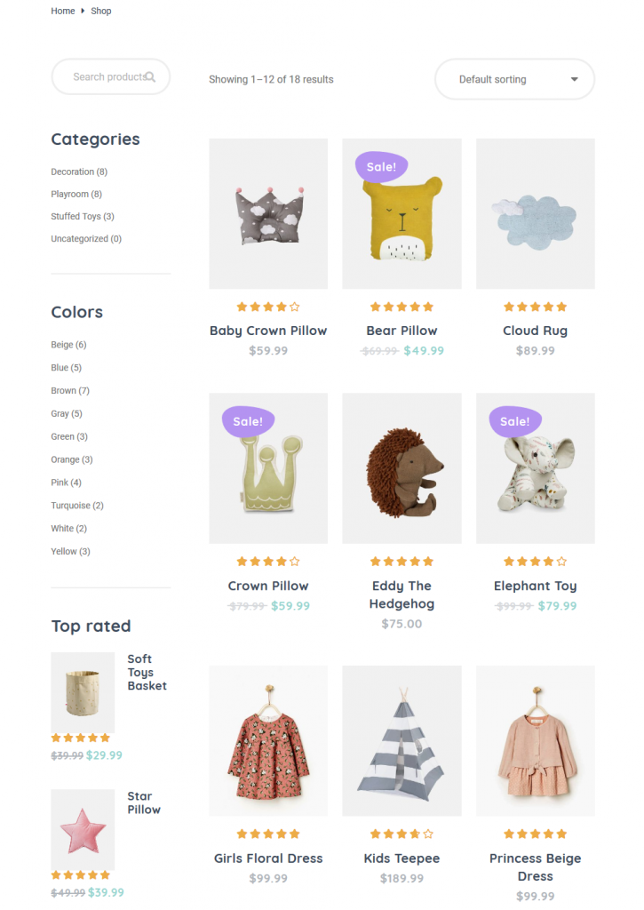 Handmade WordPress Theme bimba shop