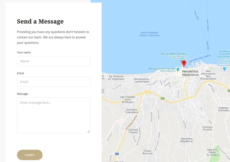 google maps contact form