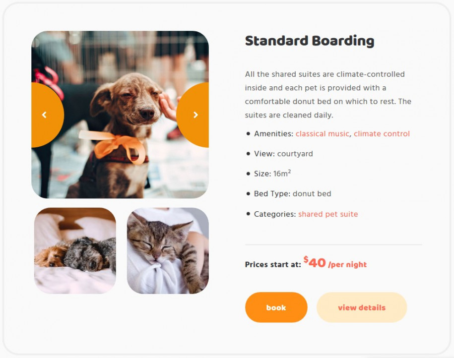 WordPress Pet Boarding Theme for Pet Sitting sites MotoPress
