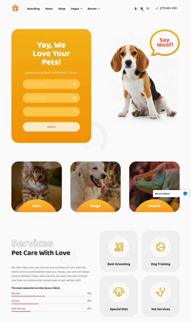 dog boarding website