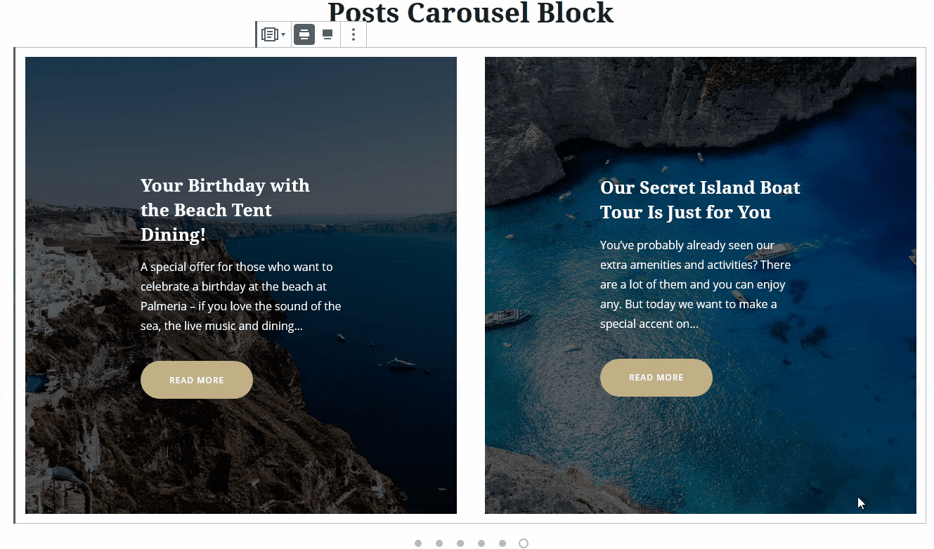 posts carousel custom-min in Getwid Blocks for Gutenberg