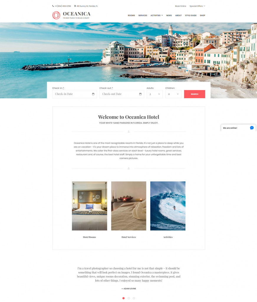WordPress hotel themes