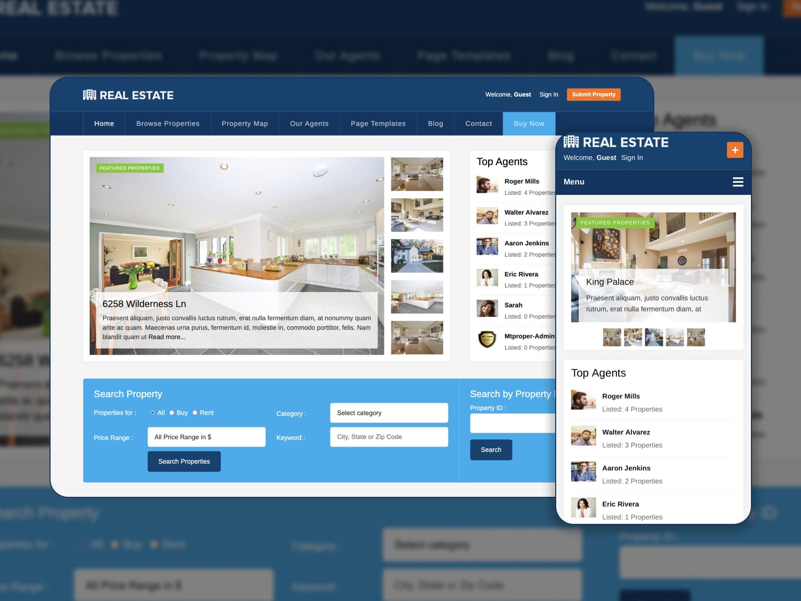 The Real Estate theme for WordPress.