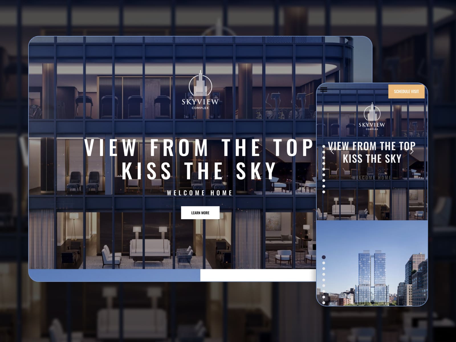 The Skyview Complex theme for WordPress suitable for rentals of any type.