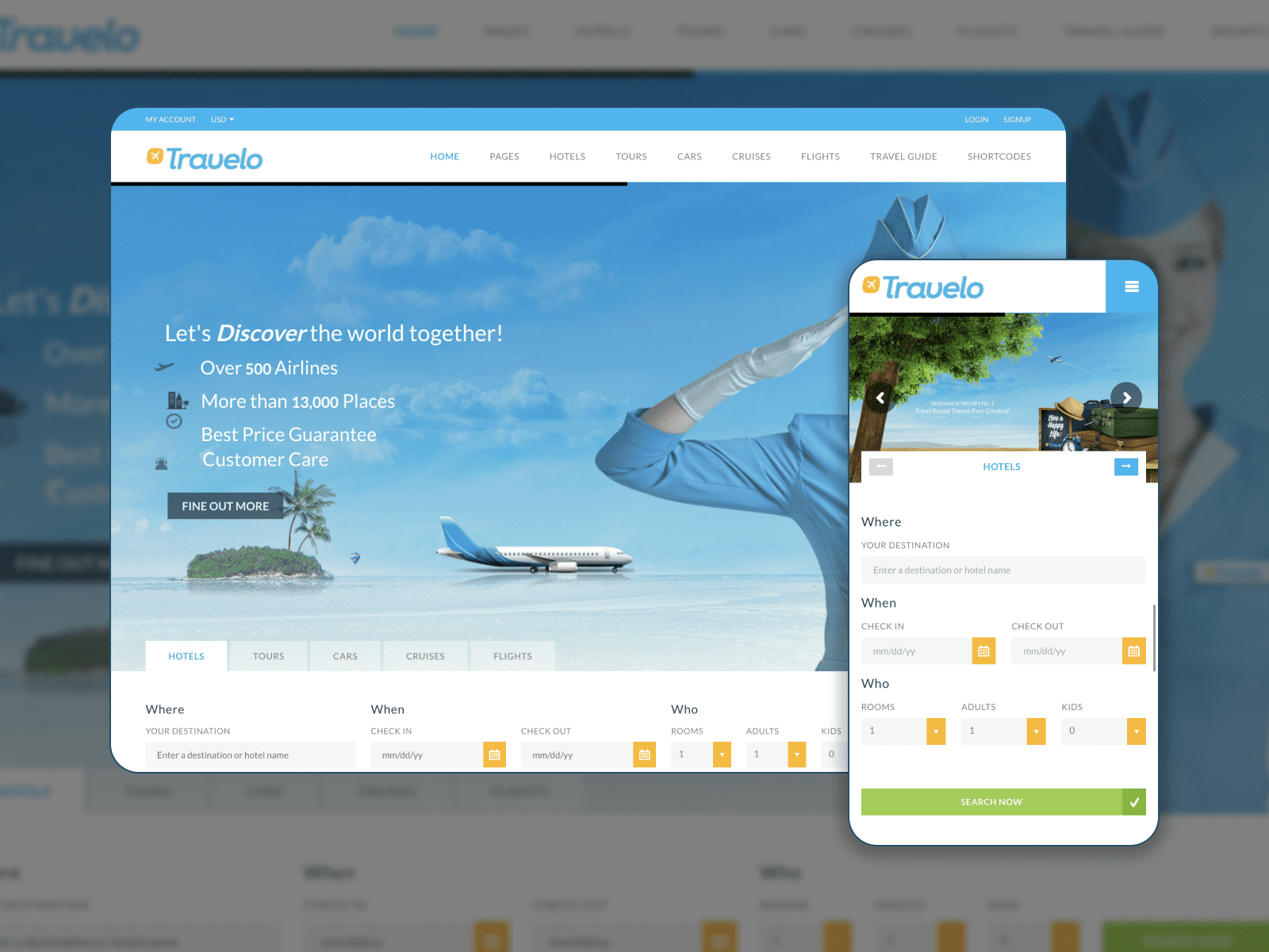 The Travelo WordPress theme.