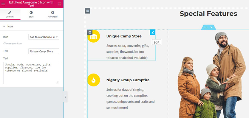 camping-wordpress-theme-elementor