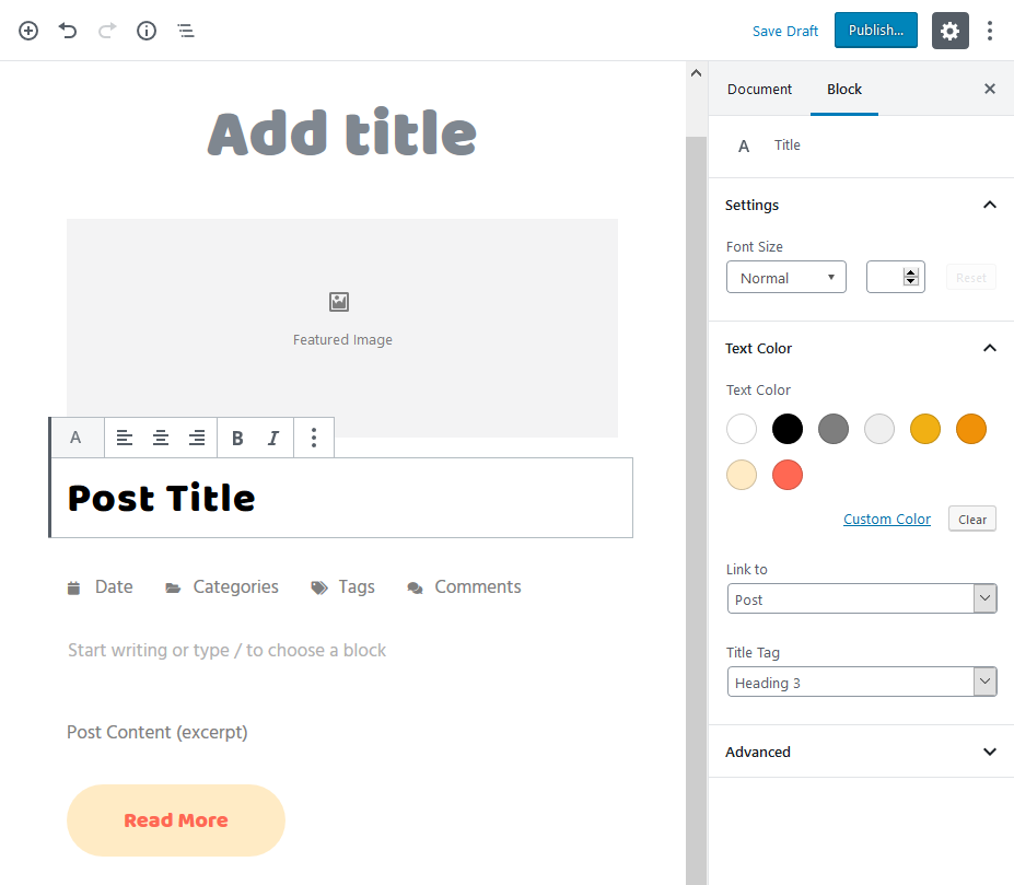 custom template custom post type