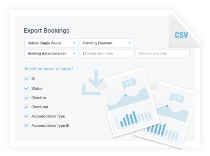 Hotel Booking Template export-bookings-data-in-csv