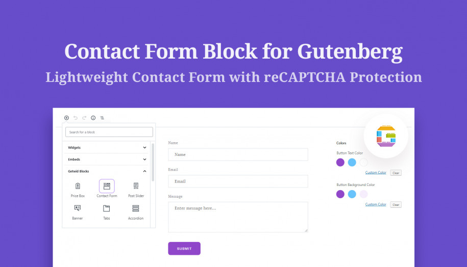 contact form Gutenberg block