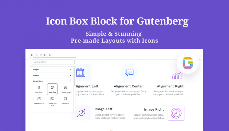 Getwid Blocks: Icon Box Gutenberg Block - MotoPress