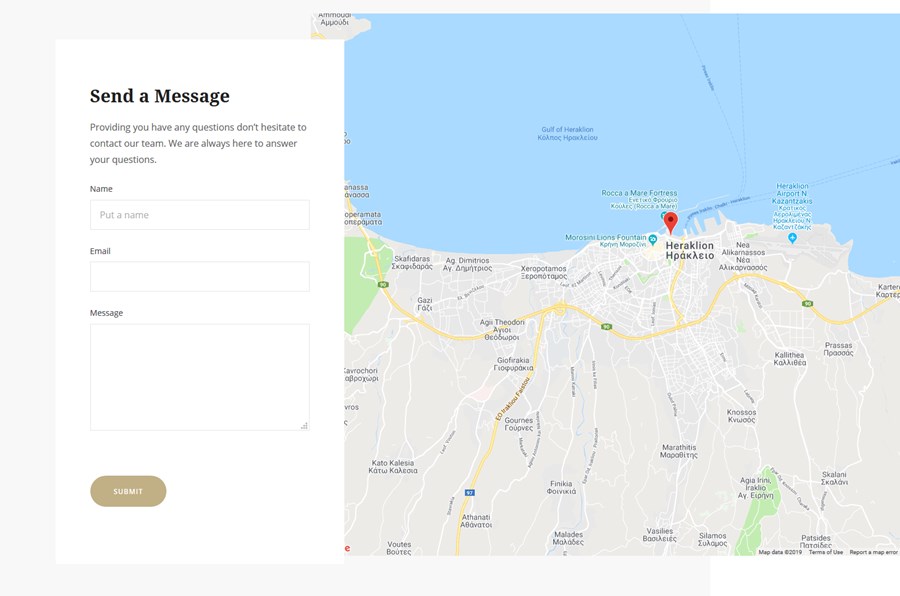 google maps contact form