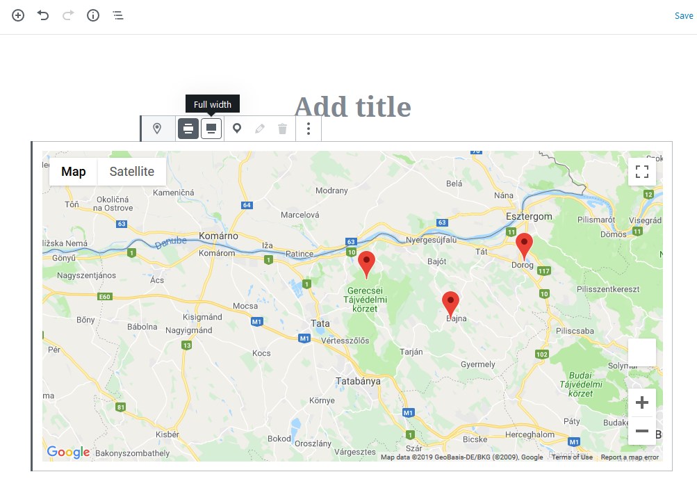 google map layouts wordpress blocks