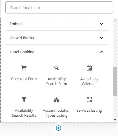 Property Management WordPress theme hotel booking blocks