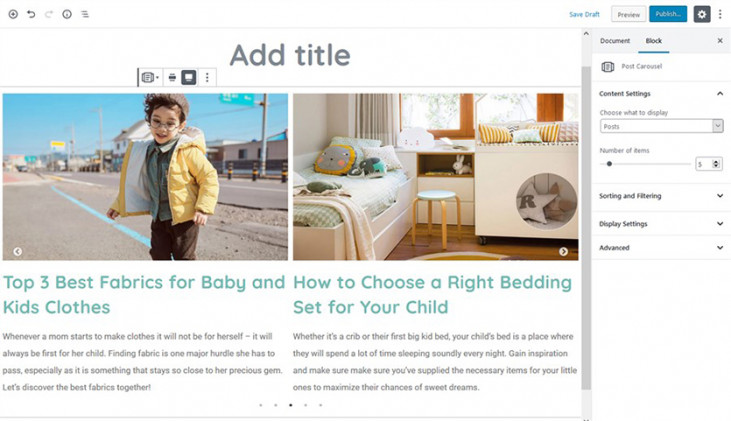 Getwid Blocks: WordPress Post Carousel Block for Gutenberg