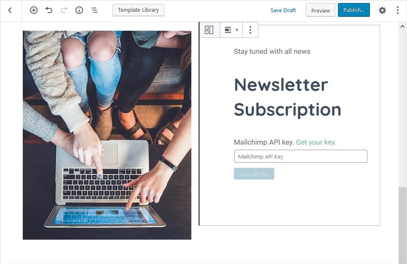 newsletter template block designs