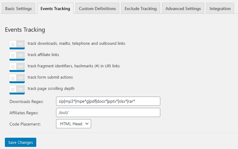 event tracking google analytics