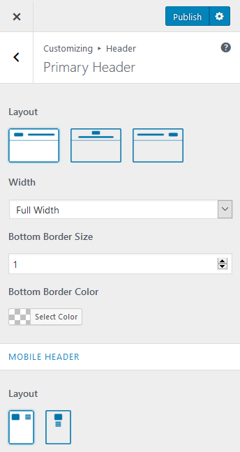 astra headers customization