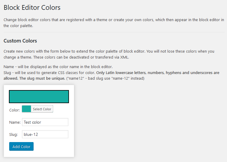 Custom Color Palette for Gutenberg - Foxtrot Media, Inc.