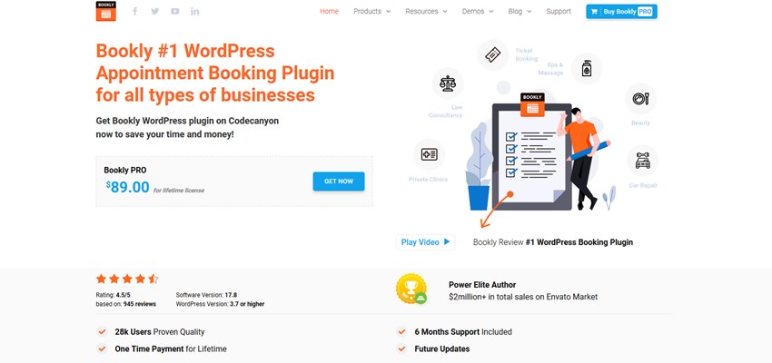 bookly wopdpress plugin