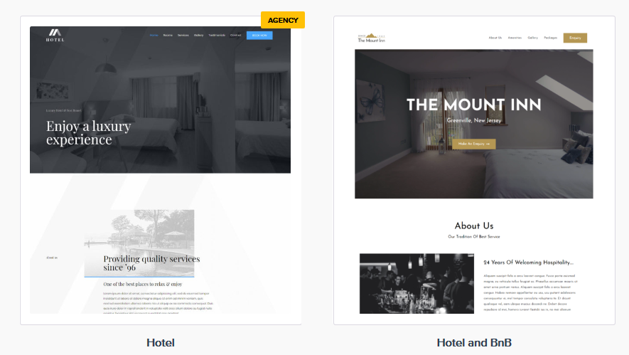 hotel and bnb astra theme