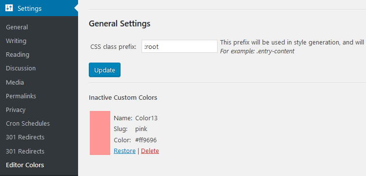 How to add template colors to custom block options in WordPress