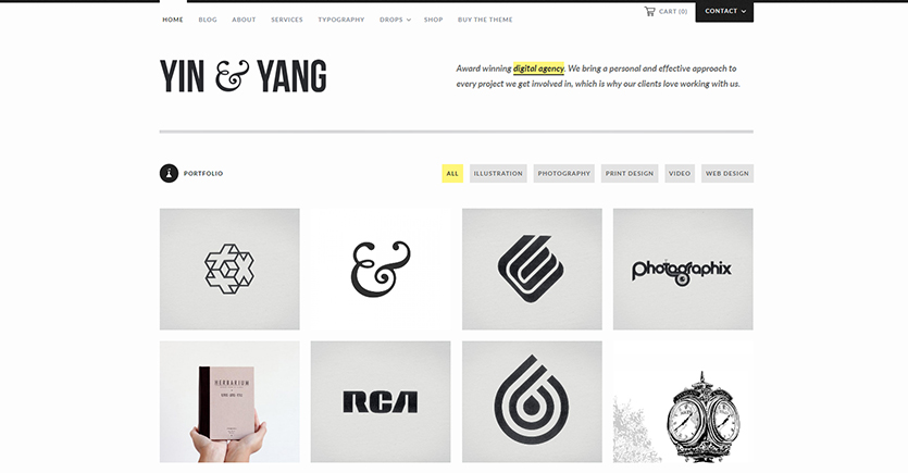 Yin-and-Yang-WordPress-portfolio-theme