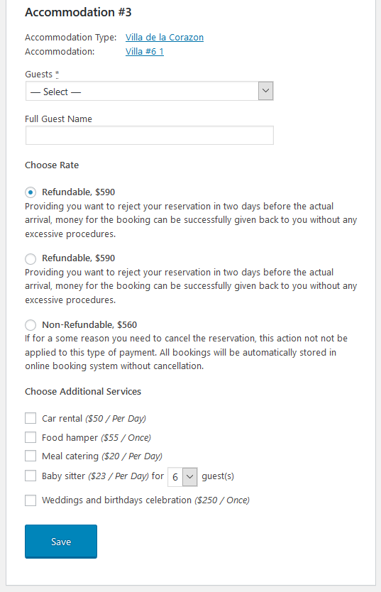 add new accommodation to modify hotel bookings