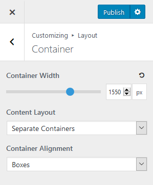 generatepress customizer settings