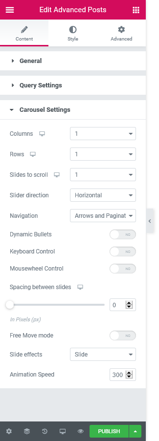 advanced posts carousel elementor widget stratum