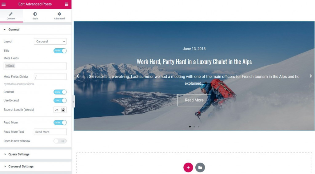 Elementor Posts Widget Stratum Advanced Posts Elementor Widget - MotoPress