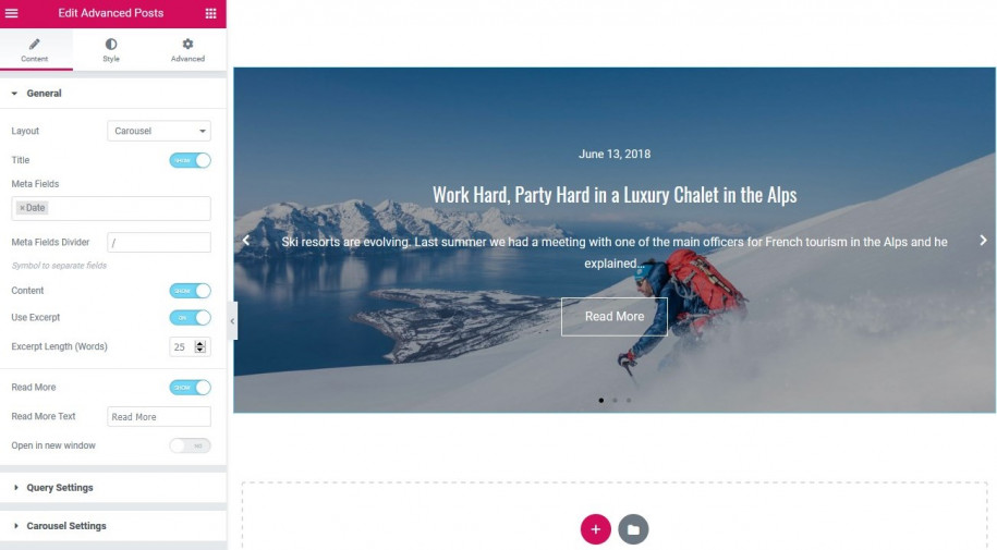 Stratum Advanced Posts Elementor Widget MotoPress