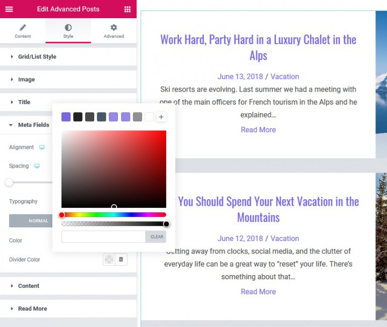 Stratum Advanced Posts Elementor Widget MotoPress