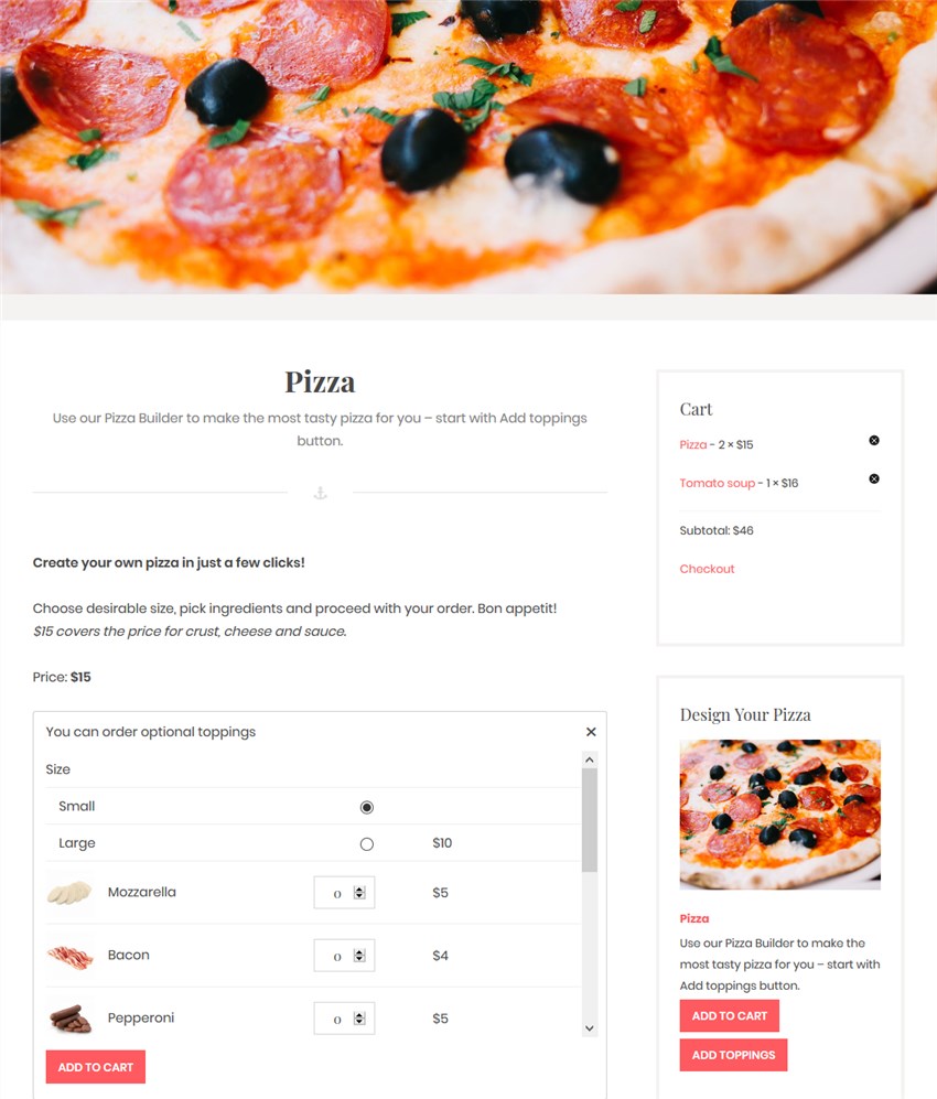 toppings online food delivery wordpress plugin