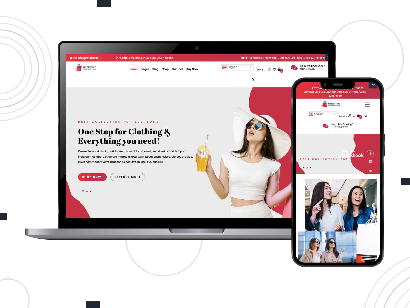 Snapshot of VW Storefront - luminous, rich, intuitive and sleek grocery theme with eCommerce tools for WordPress in indian red, peru, and rosy brown color combination