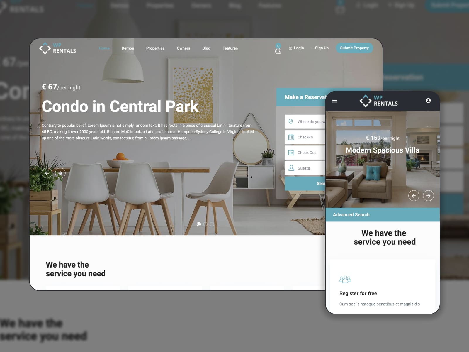 the WP Rentals theme for creating multiple directories.